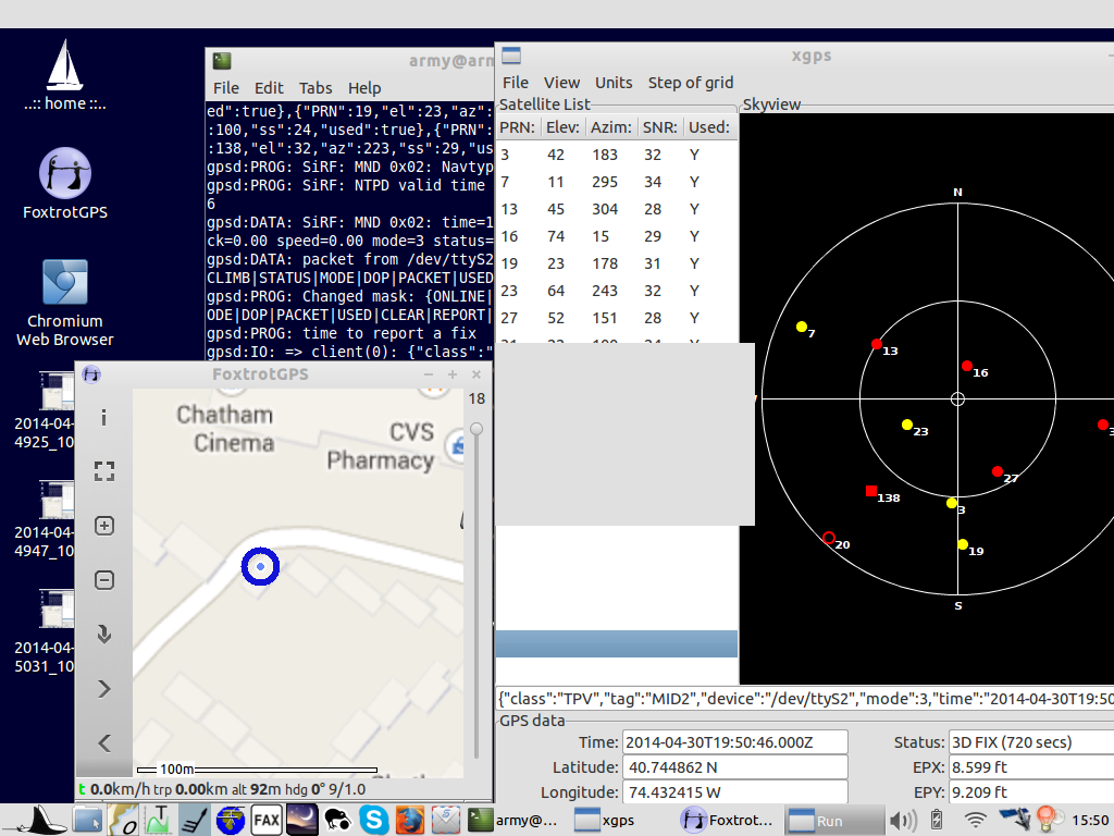 screenshot of Foxtrotgps running